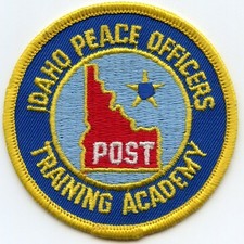 old IDAHO STATE TRAINING ACADEMY Police Academy SMALL SHERIFF POLICE PATCH