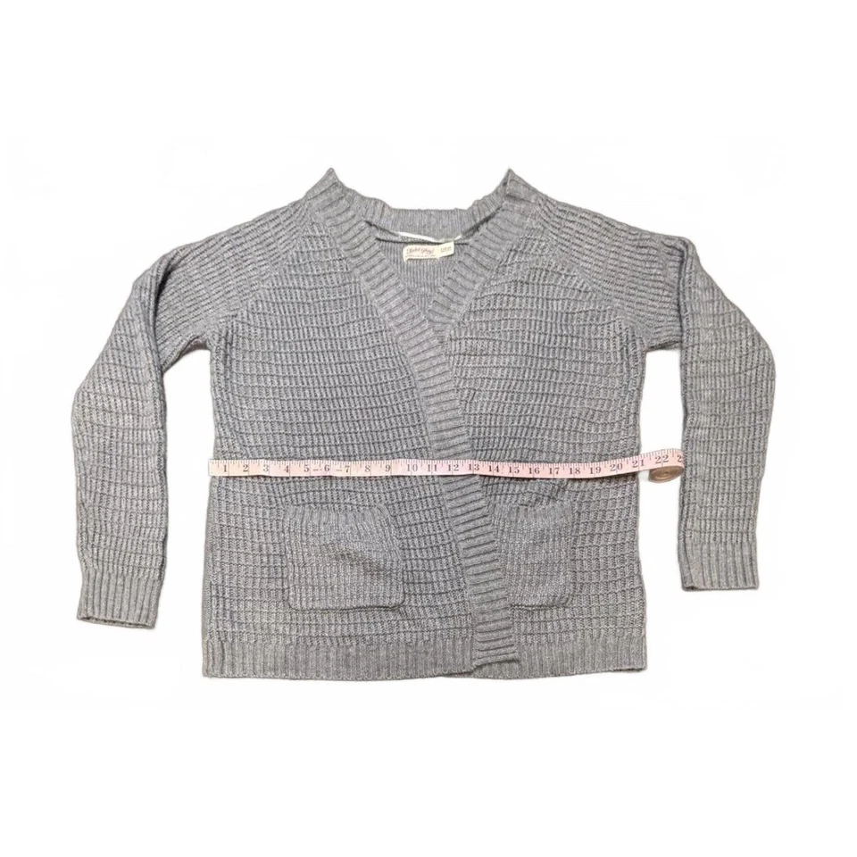 Cárdigan Suéter Tejido Frente Abierto Gris Glory Niñas Talla L (12-14) Foto 2 de 4