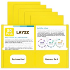 Folders with Pockets, 30 Pack Paper Pocket Folders, 2 Pocket File folders Fit...