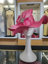 Women's Giovanna Collection Church Derby Tea Hat New Pink