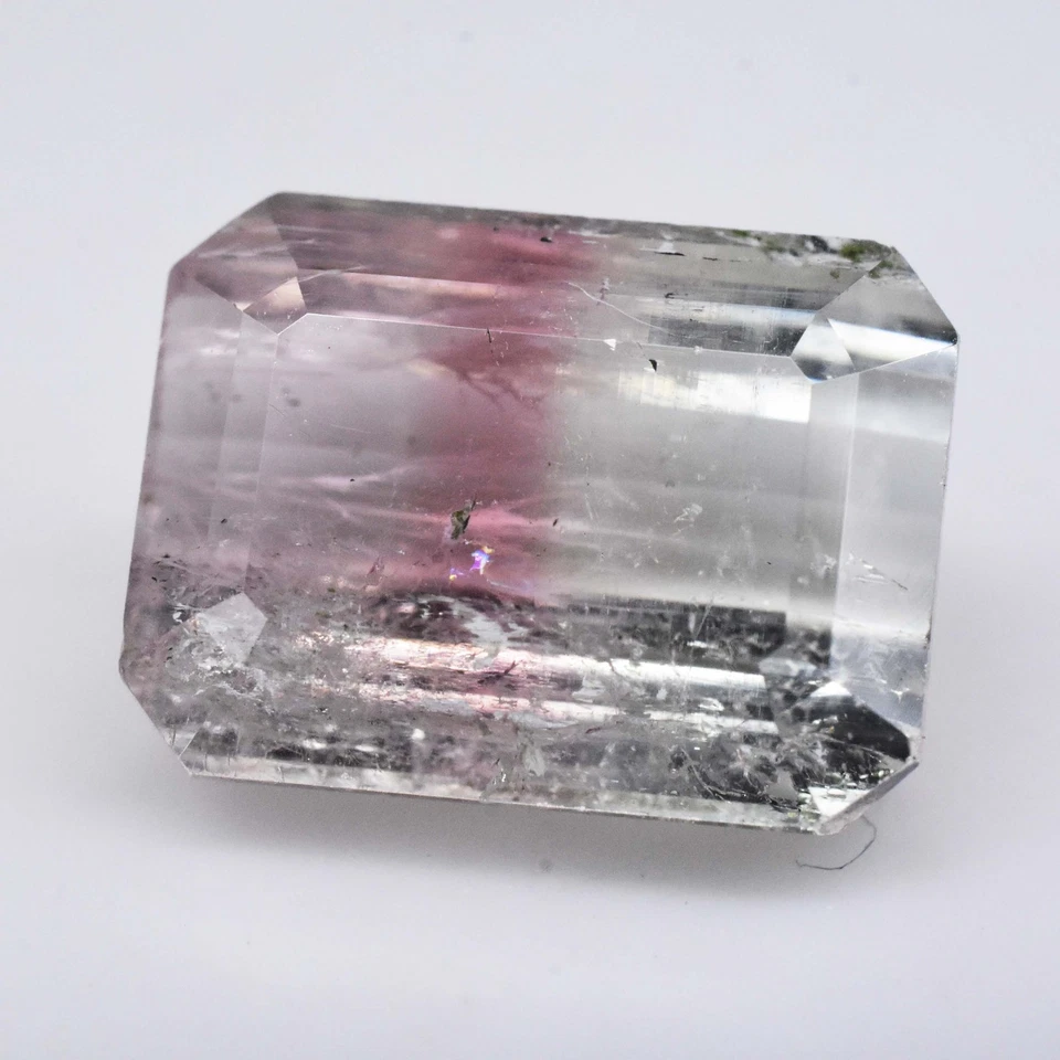 7 Ct Natural Bi-Color Tourmaline Radiant GTL Certified Untreated Rare Gemstone - Image 3 of 4