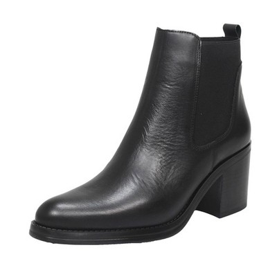 Alpe schwarze Lederstämme - Größe 36 Damenschuhe Stiefel und Stiefeletten