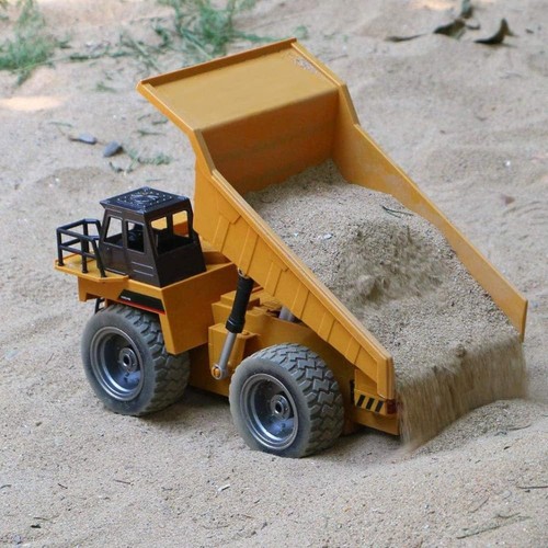 RC Remote Control Dump Truck Toy 11 x 5.7 Alloy Metal Plastic 4WD Heavy Rubber T - Picture 5 of 8