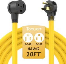 Welder Extension Cord 8AWG 20FT 6-50P to 6-50R Heavy Duty Power Extension Cord