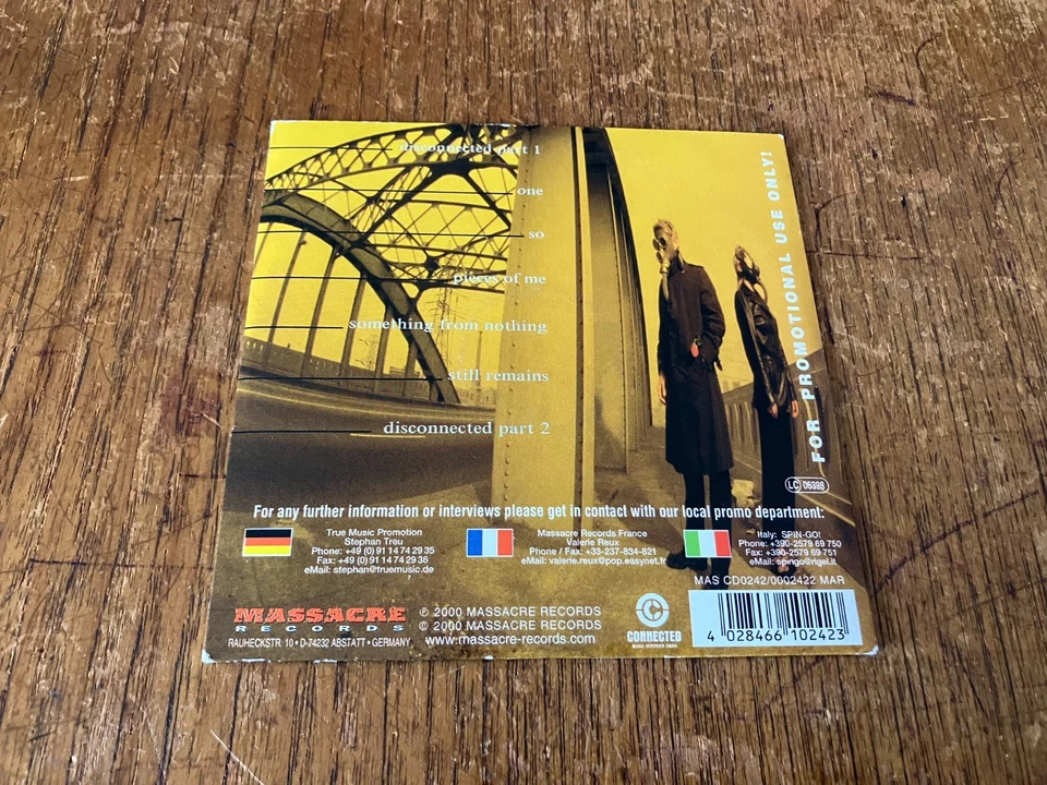 FATES WARNING Disconnected 7-Track ADVANCE PROMO CD 2000 RARE Ray Alder - Image 3 of 3