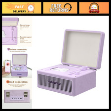 Portable Bluetooth CD Player with Speakers - Compact, Light Purple, Music on the