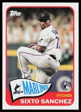 2021 Topps Sixto Sanchez #T65-18 BASEBALL CARD Miami Marlins 1965 Topps Redux