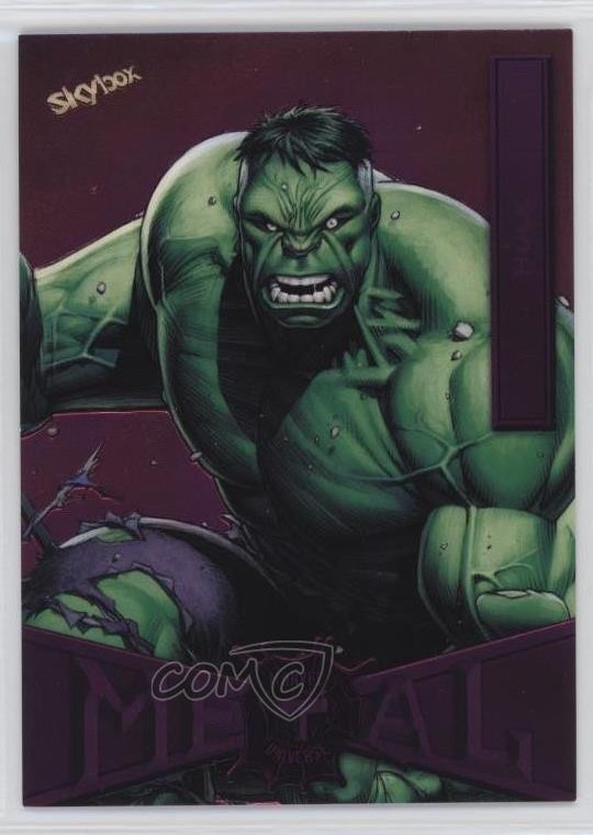 2022 Upper Deck Marvel Metal Universe Spider-Man Pink Light FX /75 Hulk #33 0zg1