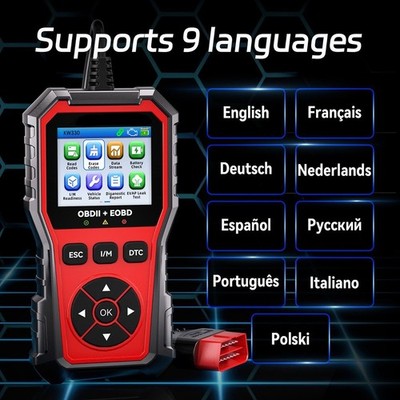 Für 1996+ Fahrzeuge OBD2 Scanner One-Click DTC I/M VIN Auto Manual ECU Scan