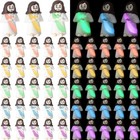 Pcs Glow in the Dark Mini Jesus Figurines Bulk, Little Pocket 50 Multicolor