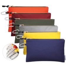 WZXGYL Canvas Tool Pouch Zipper Bags,16OZ A 6 Pack, 6 Pack Multicolored