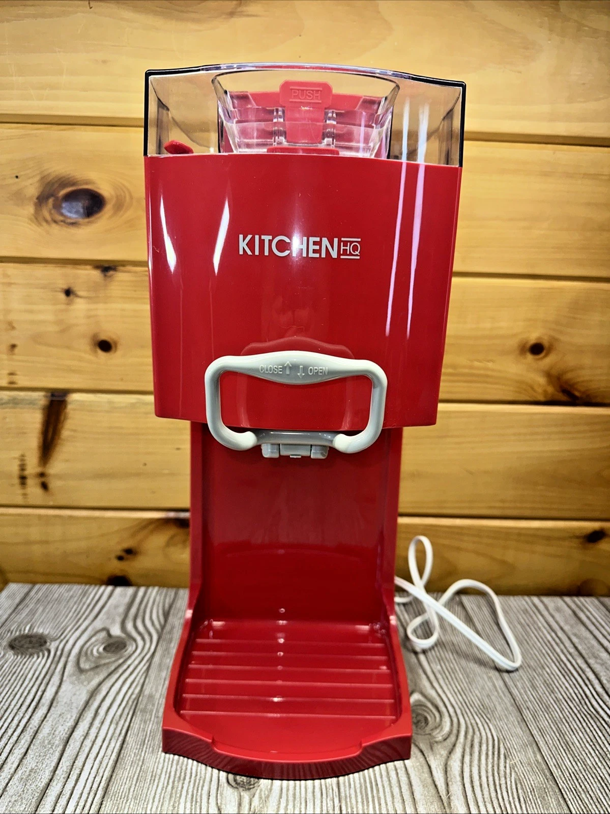 Kitchen HQ - Pint Ice Cream Maker BL1000E - Gelato Sorbet Soft Serve EUC - RED