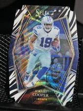 2021 Panini Select - Premier Level Amari Cooper #111 Zebra Prizm Die-Cut