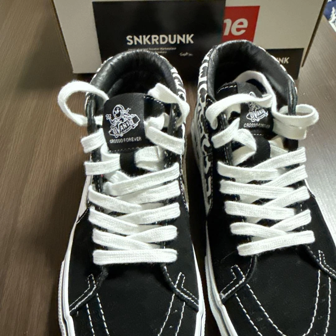 Baskets hommes 8.0US Supreme Vans baskets hommes collection LTD collaboration VHTF