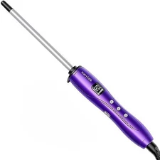 Wavytalk 3/8 Inch Small Curling Wand, Wand Iron for Short & Long Hair PURPLE