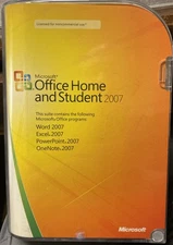 Microsoft Office Home Student 2007 Box CD Word Excel PowerPoint OneNote