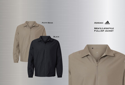 Adidas A714 Men's Lifestyle Lightweight Woven Outer Layer Full-Zip Jacket