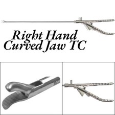 1pc Laparoscopic Curved Jaw Needle Holder 5mmx330mm Surgical Tools CE Approved