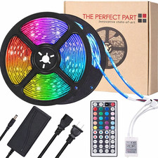 32ft Led Strip Lights Remote Control Bedroom Waterproof For Indoor Outdoor Use