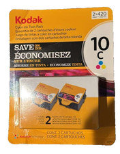 Kodak 10C Color Printer Ink Cartridges Twin Pack 2x420 Pages New