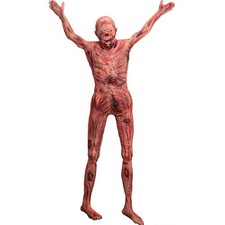 Halloween Bloody Dead Body 4.8ft Latex Skinned Hanging Corpse Torso Props 1Piece