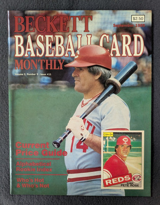 September 1985 - Beckett Baseball Card Monthly - PETE ROSE - Cincinnati Reds