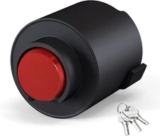 Trailer Coupler Lock Fits 2-5/16 Inches Couplers Heavy Duty Tow Hitch Lock Red