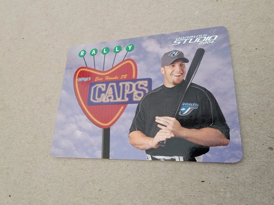 2004 Donruss Studio - Rally Caps Eric Hinske #RC-14 Die-Cut /500 - Image 2 of 3