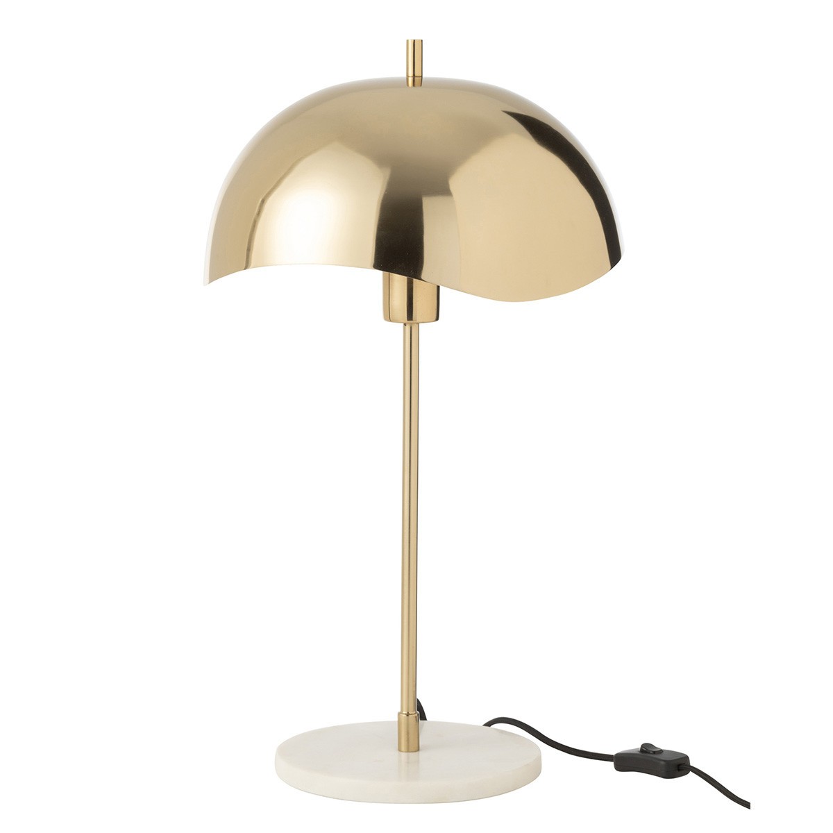 Lampe à poser moderne Elias dorée 56cm en métal brillant