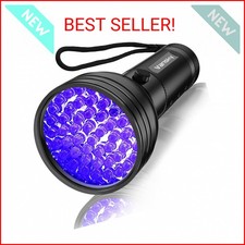 Vansky UV Flashlight Black Light, 51 LED Blacklight Pet Urine Detector for Dog/C