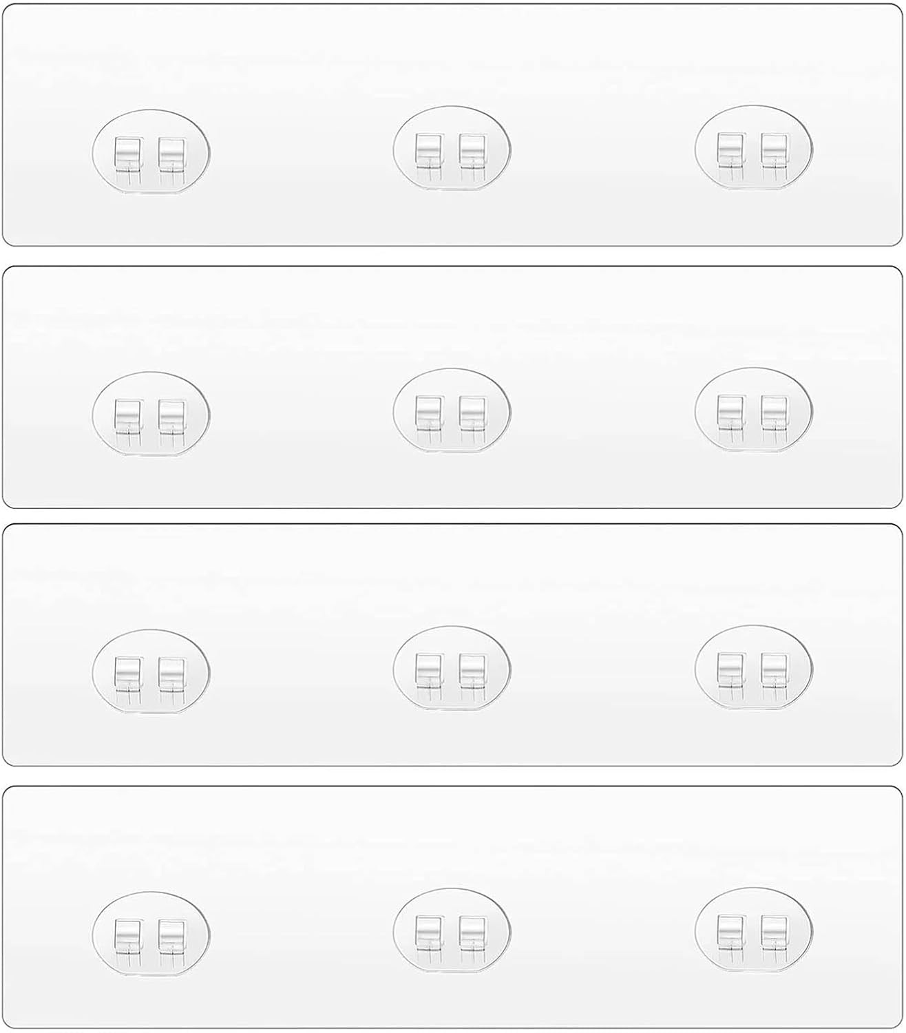 4 Packs Shower Caddy Adhesive Replacement, Strong Adhesive Hooks for Shower Cadd