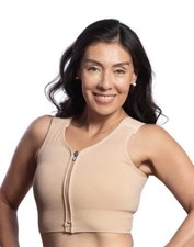 PRAIRIE WEAR HUGGER PRIMA Size M Nude Compression Front Close Bra No Wire