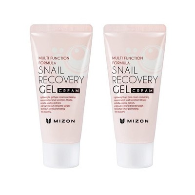 Set of Two Snail Recovery Gel Cream Snail Mucin for Fine Lines Skin Elasticit...