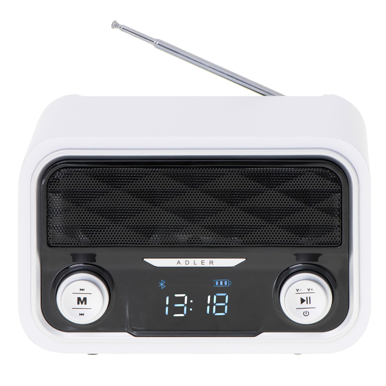 Poste radio FM portable Adler AD 1185 lecteur audio MP3 SD rechargeable