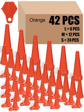 42 Pcs Hydraulic Oil Service Plugs Rubber 3 Sizes, Orange