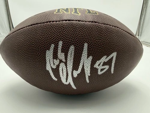 Rob Gronkowski Signed Full Size Wilson NFL Football GRONK COA NFL Champion HOF?