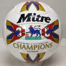 Pallone da calcio retrò Mitre Ultimax Champions FA Premier League anni 90 taglia 5