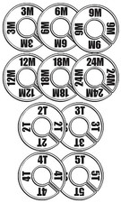 SSWBasics Dividers for Hanging Clothes - 40 Pack, Round Infant/Toddler Clothing