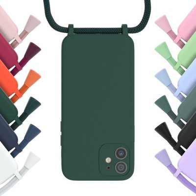 EAZY CASE für Apple iPhone 12 Hülle mit Band Handykette Silikon Cover Smartphone