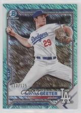 2021 Bowman Chrome Prospects Aqua Shimmer Refractor 113/125 Clayton Beeter 1c0s