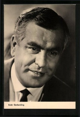 Postcard of actor Erich Gerberding, smiling kindly