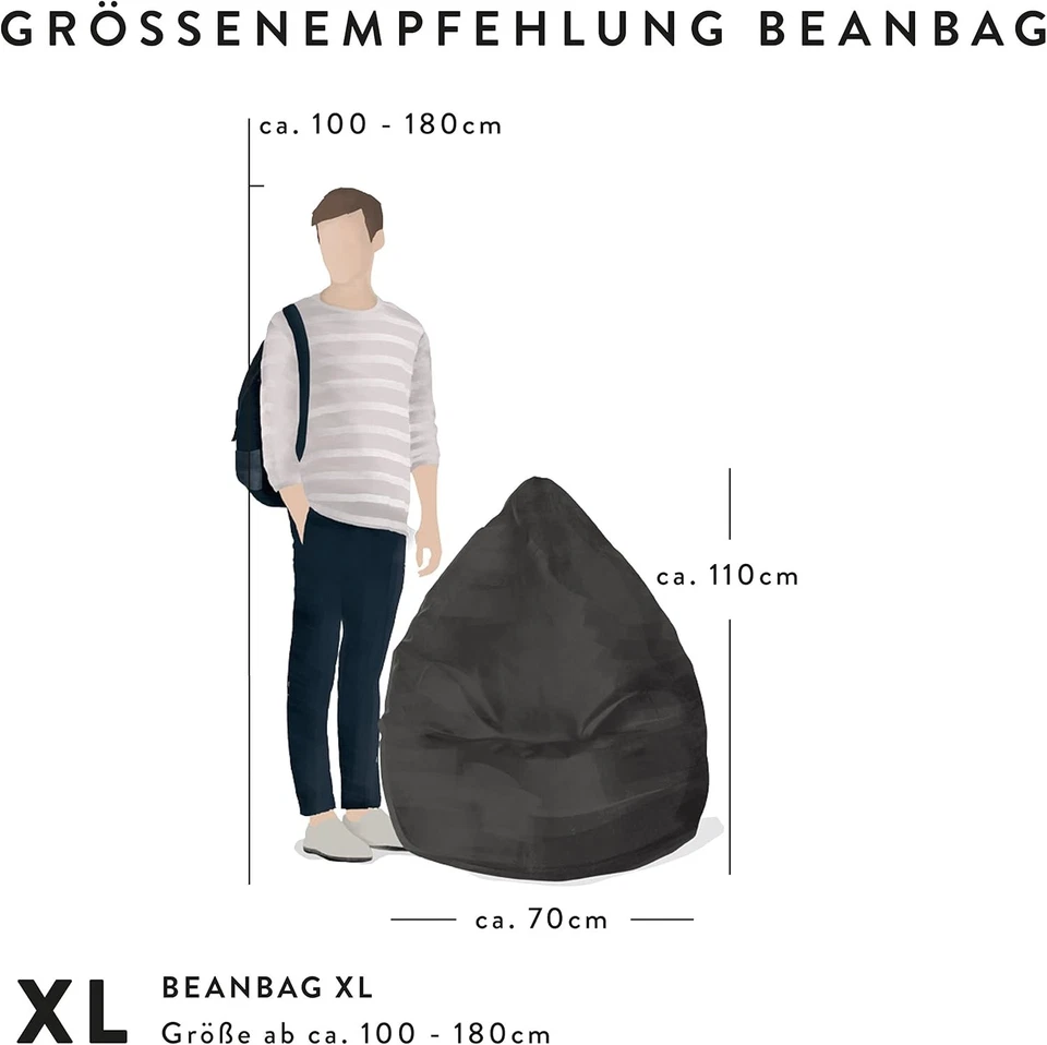 SITTING POINT only by MAGMA Sitzsack Easy XL ca. 220 Liter grün - Bild 3 von 3
