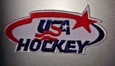 USA HOCKEY  Embroidered Iron/Sew On Patch 3.5"X1.5" SHIPPED FROM USA