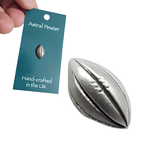 Rugby Pin Badge Pewter Sport