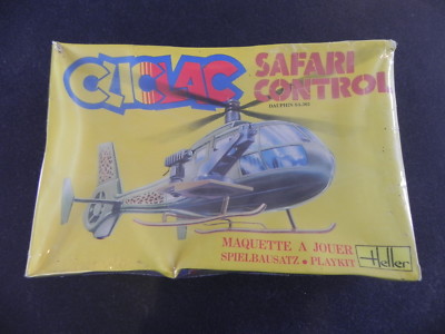 Maquette Heller ClicClac 2029 Safari Control Dauphin SA 365 Hélicoptère 1/48, Neuf MIB