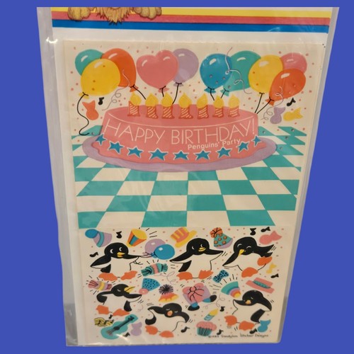 Rare Sealed Vintage 1983 SandyLion Stickers 2 Activity Sheets Birthday Penquins - Picture 5 of 7