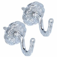 2x CURTAIN TIE BACK HOOKS