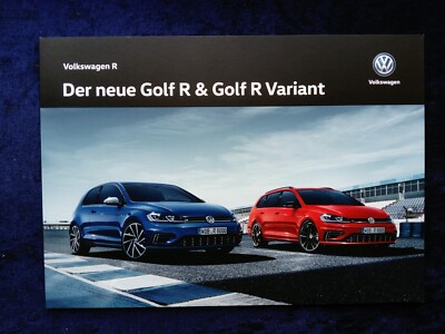 VW Golf R and R Variant brochure, 10.2017 with supplement technology and prices