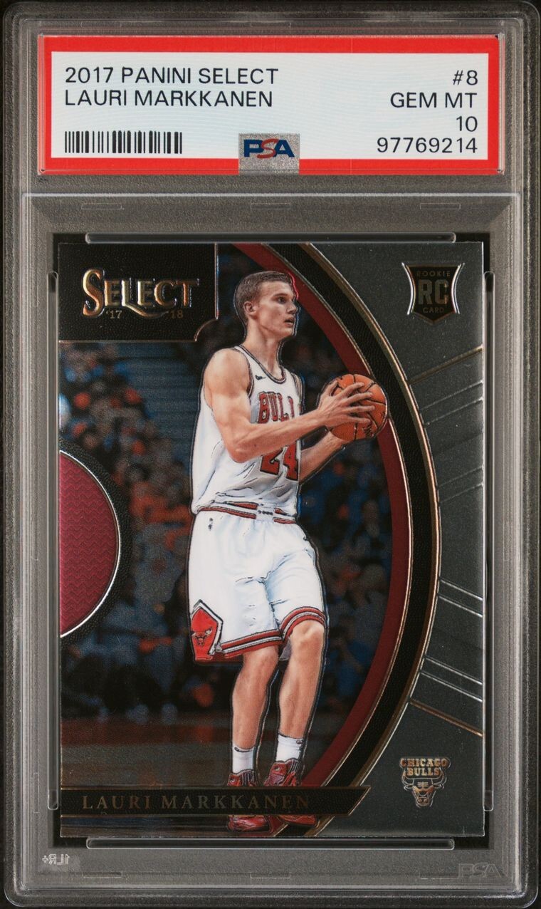 2017 Panini Select Lauri Markkanen Rookie Concourse #8 PSA 10