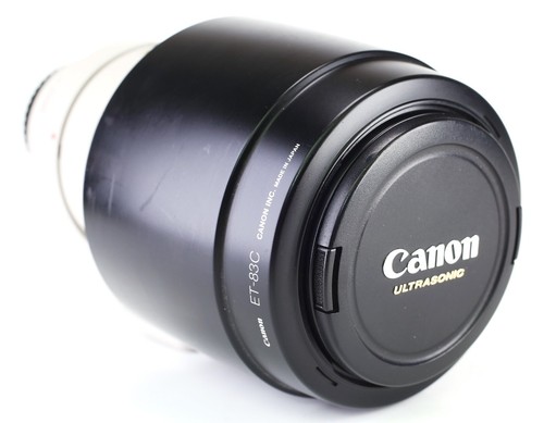 Canon EF 100-400mm F4.5-5.6 L IS USM Autofocus Pro Zoom Lens F&R Caps & Hood - Picture 16 of 17